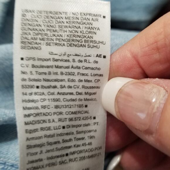 Old Navy Women's Blue Denim Shirt Dress Button Up Cap Sleeve 100% Cotton Size XS - Picture 6 of 8